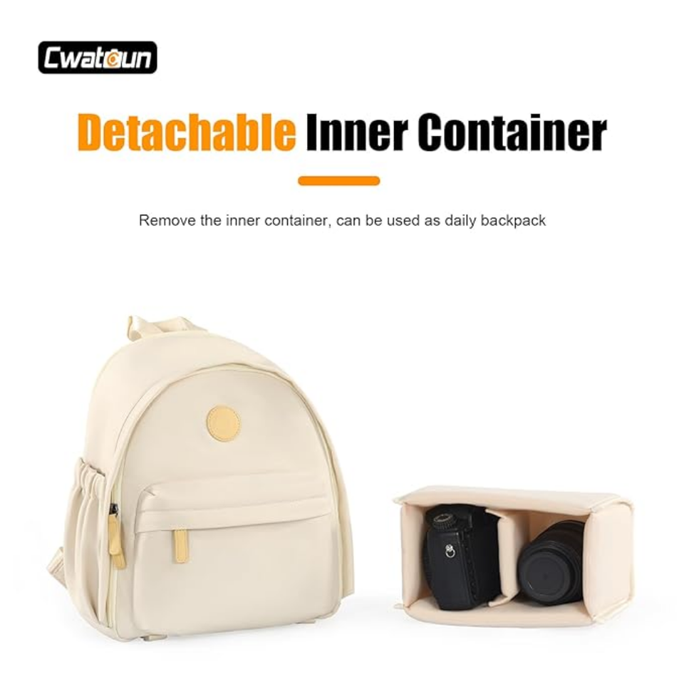 Anti-theft pocket on back of Cwatcun camera backpack