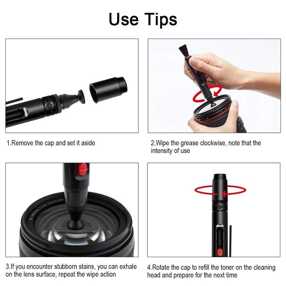 Professional lens cleaning kit for spotless photography gear