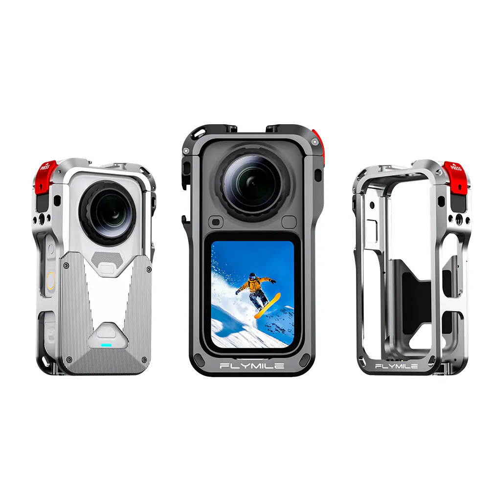 Aluminum Frame for Insta360 X6 with Silicone Lens Cap