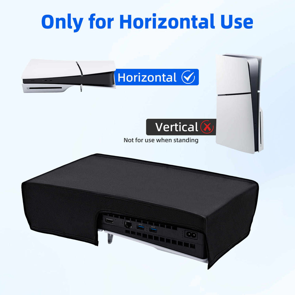 Scratch-resistant PS5 Slim dust cover with cable access