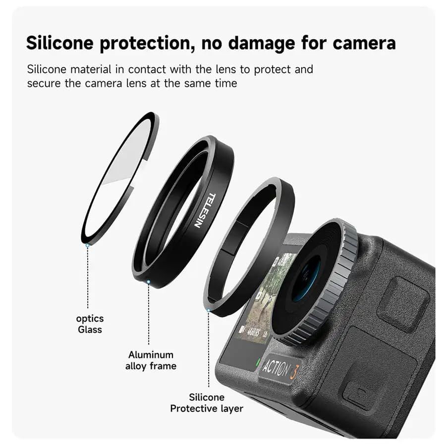 Lens Filter Set for DJI Osmo Action 5 4 3 CPL ND Filters | Telesin