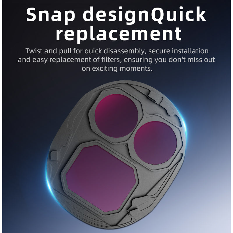 Lightweight Snap-On ND filters for D JI Mavic 4 Pro drone lens