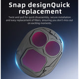 Lightweight Snap-On ND filters for D JI Mavic 4 Pro drone lens
