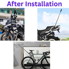 Adjustable dual clamp handlebar mount for stable moto vlogging