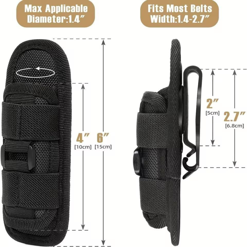 torch holder pouch for outdoor use