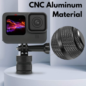 Durable 360° rotating tripod connector for cameras