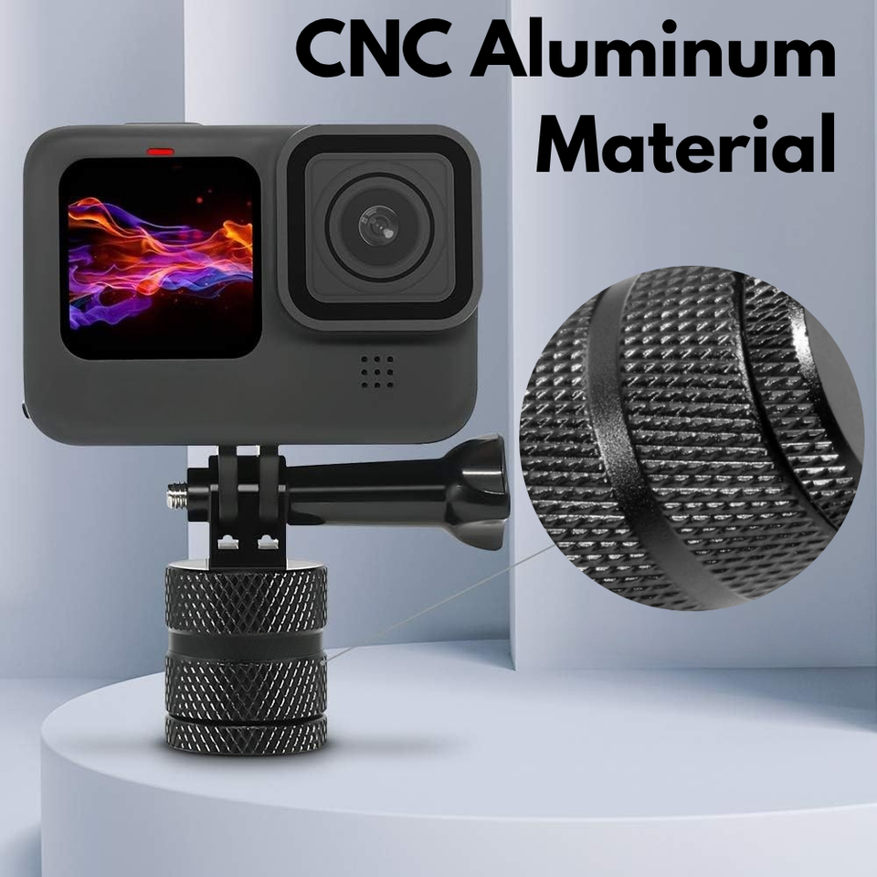 Durable 360° rotating tripod connector for cameras