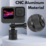 Durable 360° rotating tripod connector for cameras