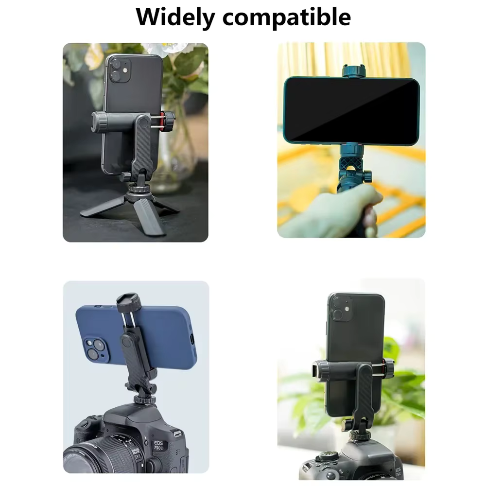 phone holder for vlogging tripod setup