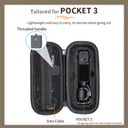 DJI Pocket 3 case, Osmo Pocket 3 bag, camera travel case, gimbal protective case, waterproof camera case, shockproof gimbal case, portable camera bag, Osmo Pocket accessories case, creator combo bag, camera gear organizer, EVA camera case, PU gimbal case, travel camera case, black camera bag, DJI storage case.