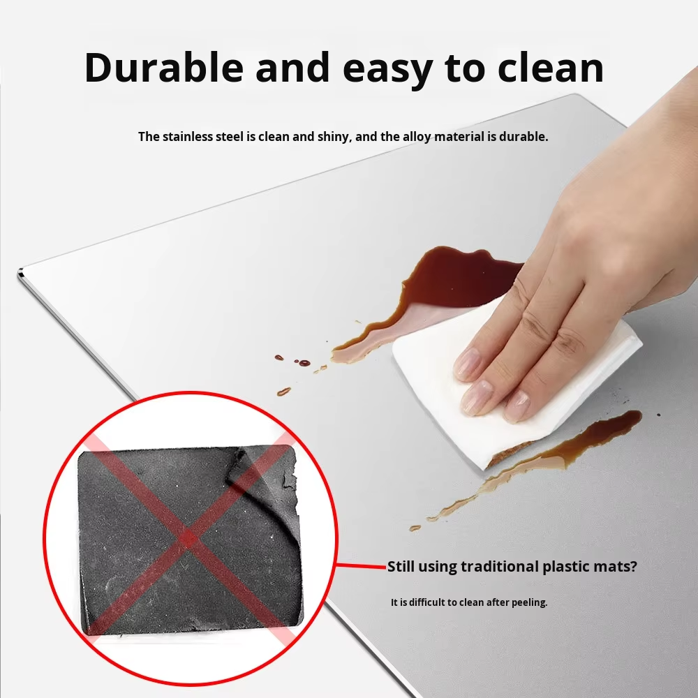 Aluminum Mouse Pad Double Sided Waterproof Gaming Mat