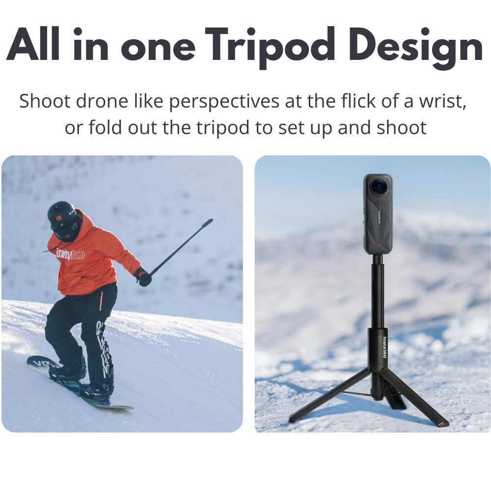 action camera tripod selfie stick foldable