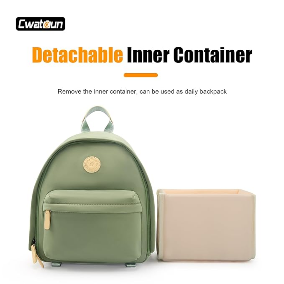 Anti-theft pocket on back of Cwatcun camera backpack