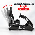 Adjustable Racing Simulator Cockpit with Pedal Mount