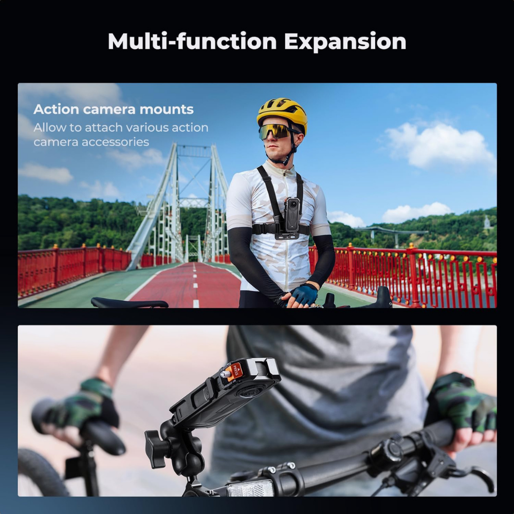 Aluminum Cage for Insta360 X5 Camera with Cold Shoe Mount