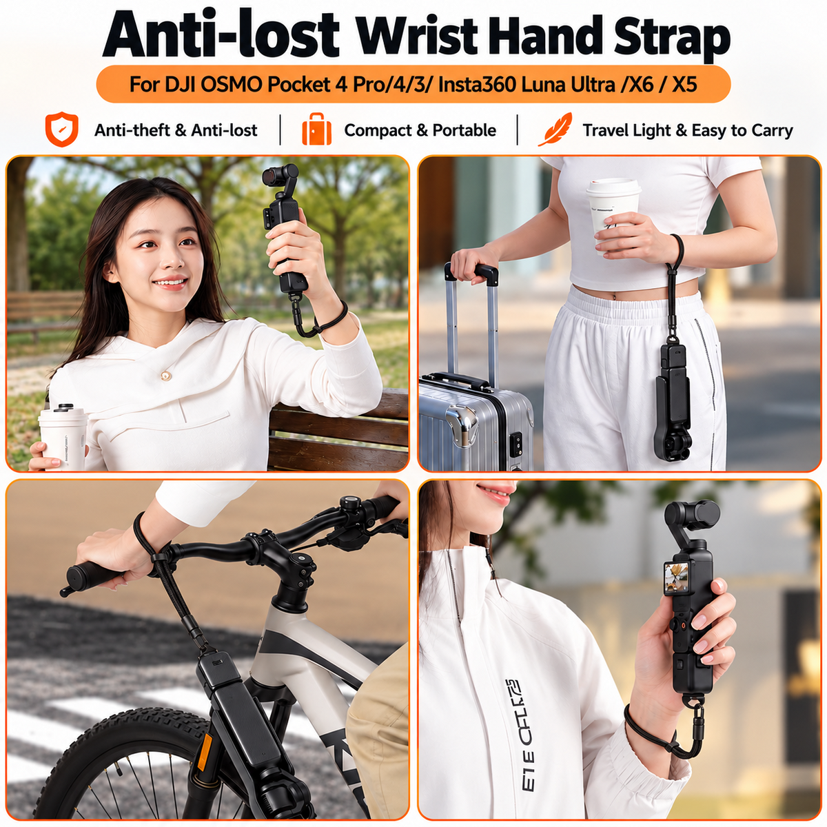 Insta360 X6 Anti-Lost Wrist Strap with Rotating Hook