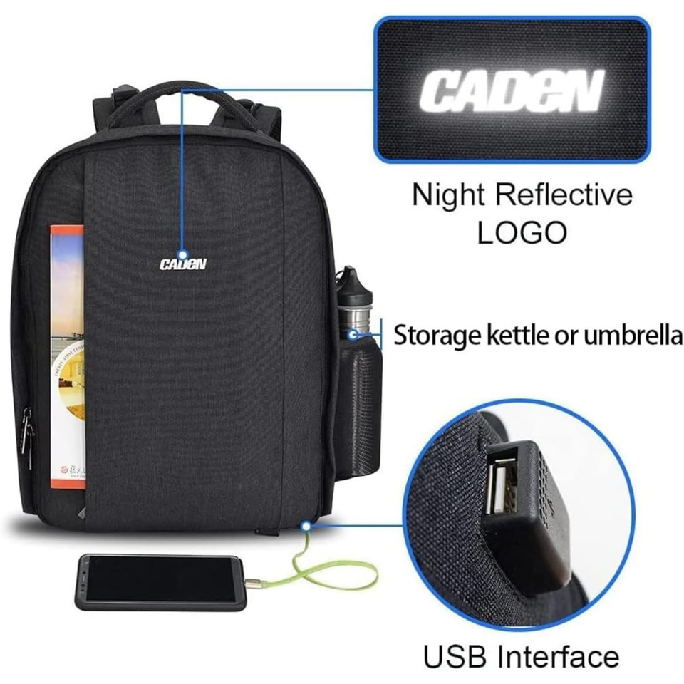 waterproof nylon camera backpack for travel and outdoor shooting