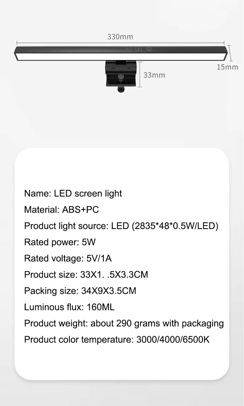 led screen hanging lamp for office desk