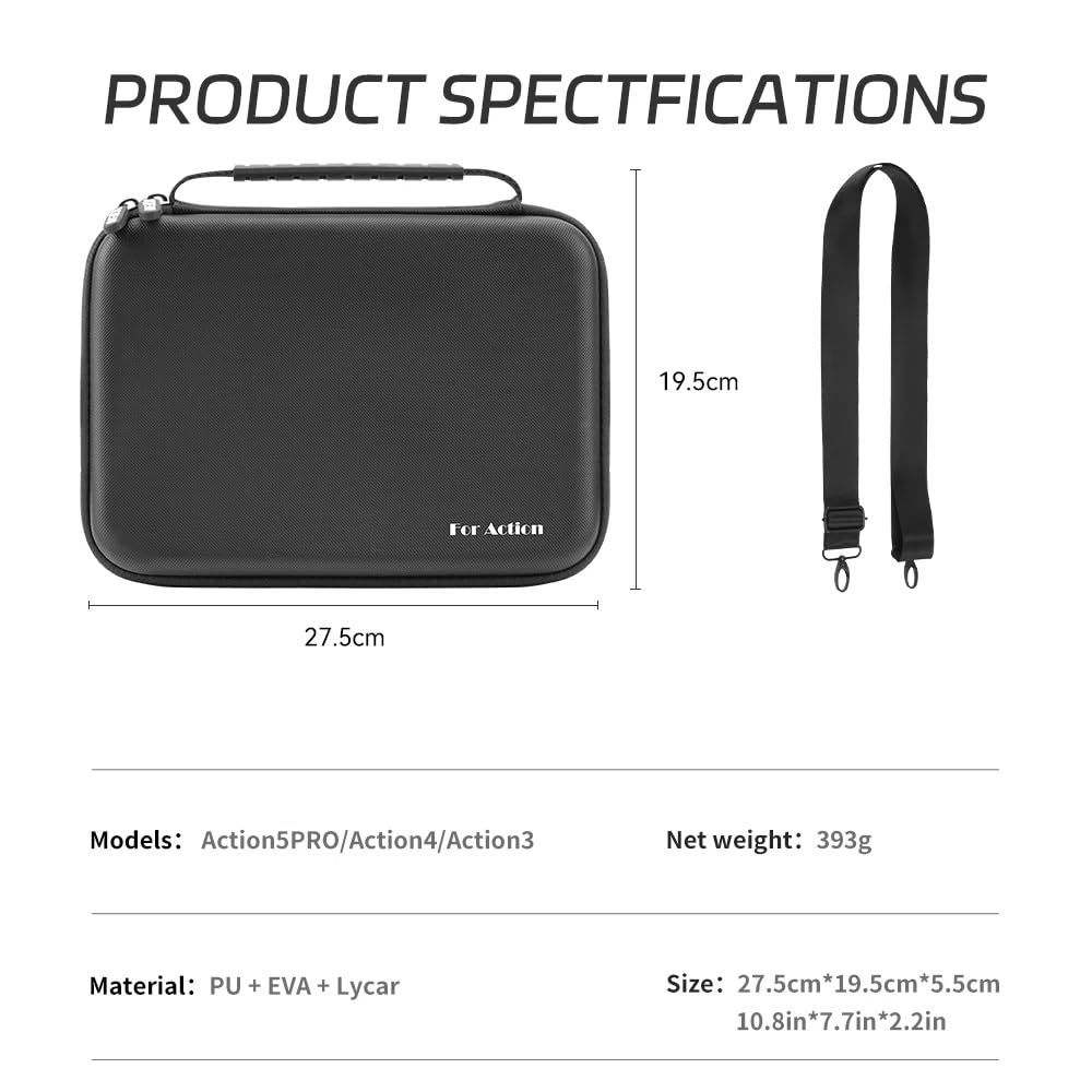 travel carrying case for dji osmo action waterproof storage