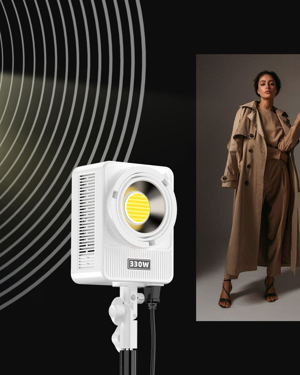 photography light with 2700–6500K wide color range