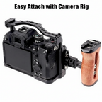 pear wood camera rig hand grip