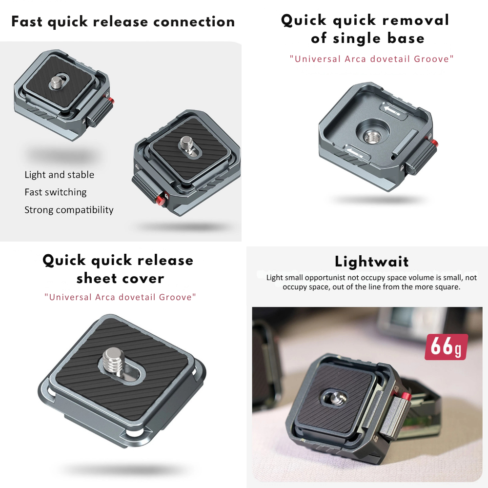 Aluminum Arca-Swiss Camera Quick Release Plate