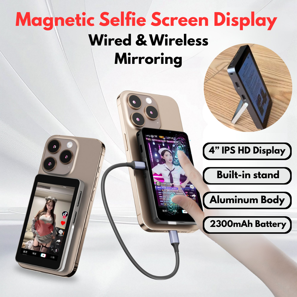 rear camera monitor for live streaming