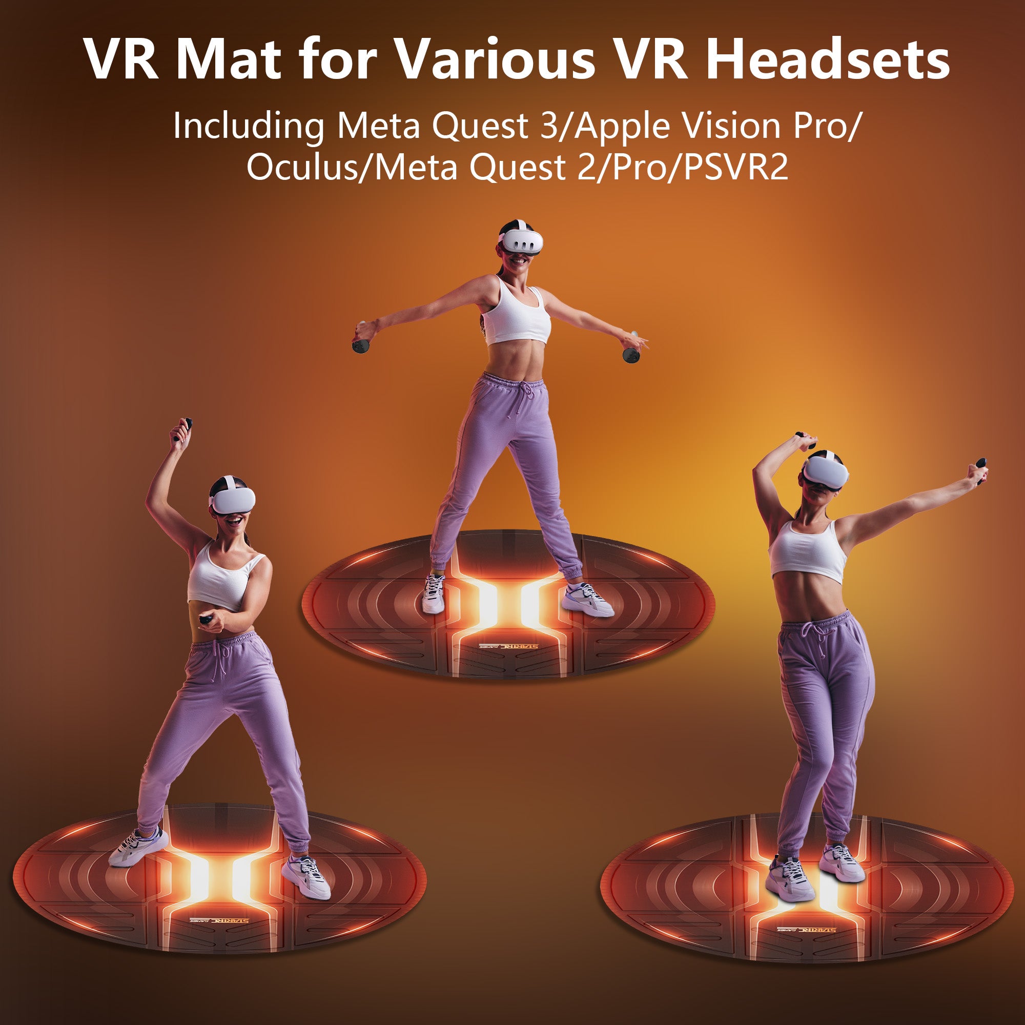 VR Mat 100 cm Round Anti Slip Comfortable Premium Gaming Floor Mat