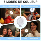 Portable LED fill light for clear selfies in low light