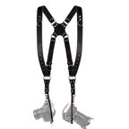 Comfortable leather camera strap with quick release clips