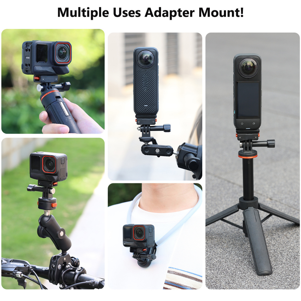 Magnetic camera mount with 1/4 screw plate