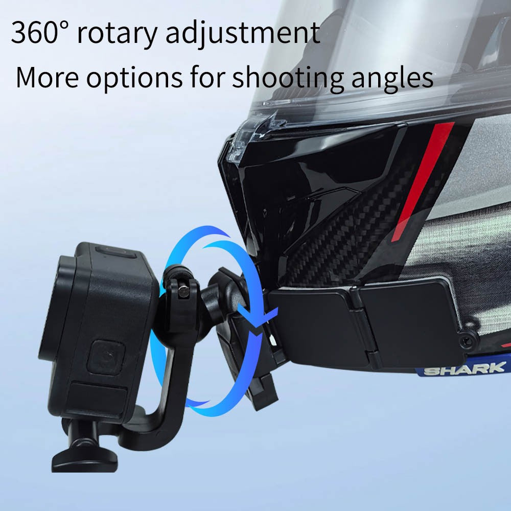 Universal helmet mount for action cameras with secure fit design