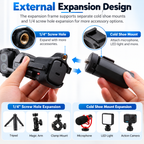 Handheld camera mount with smartphone holder