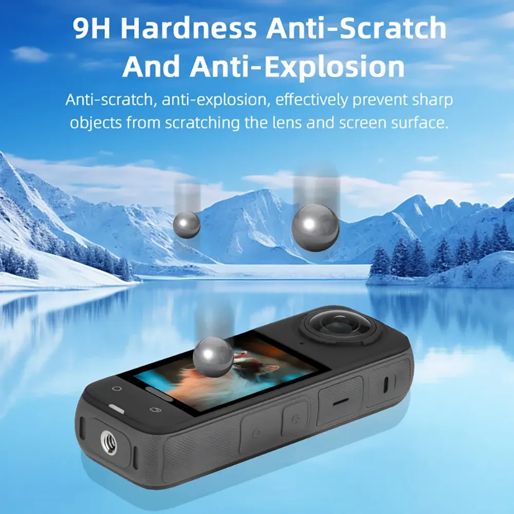 HD clear tempered glass for Insta360 X5 and X4 cameras