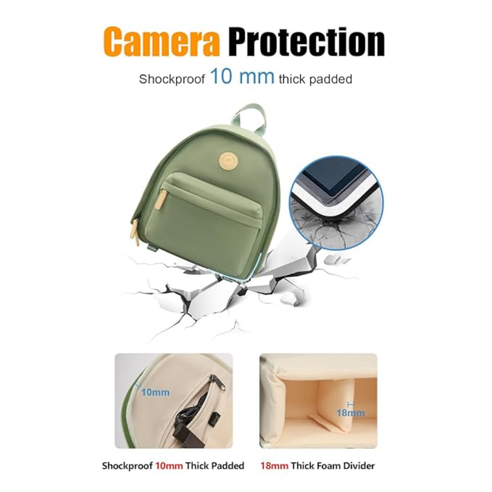S-shaped shoulder strap ergonomic design camera bag