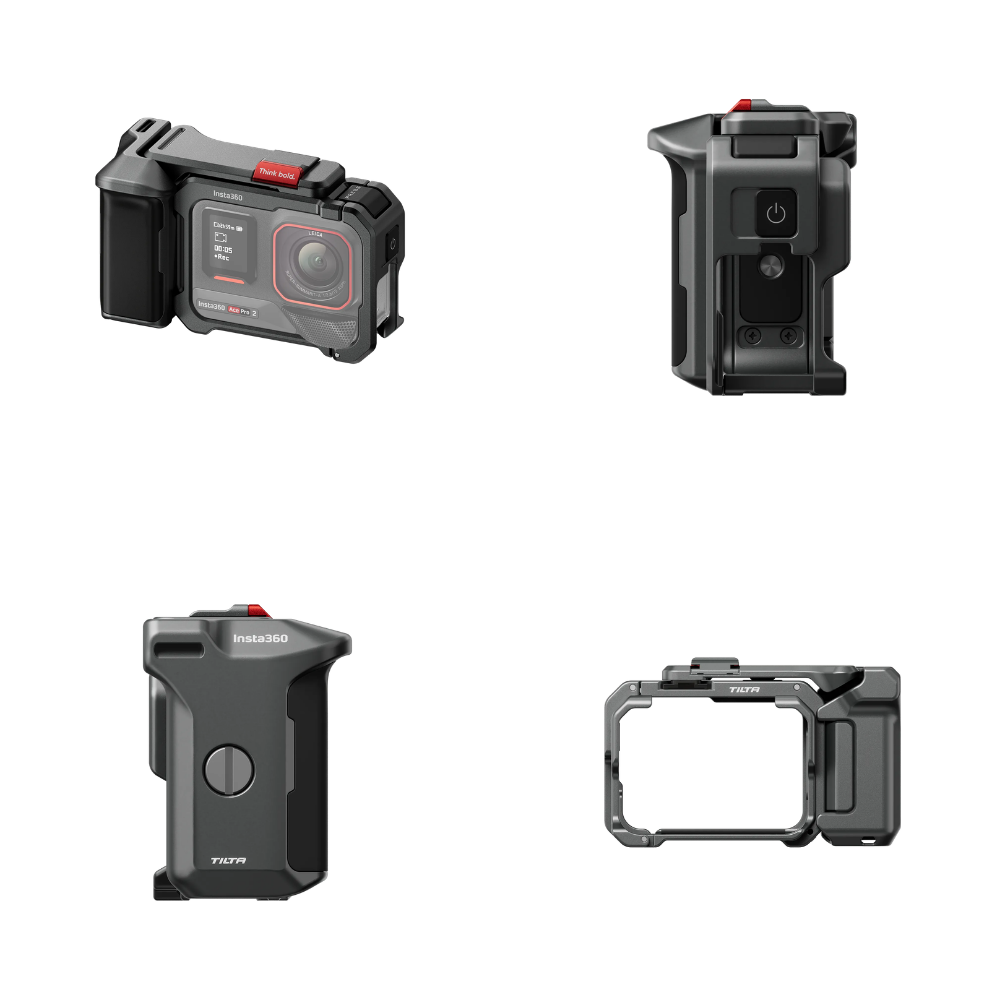 camera grip with cold shoe shutter button