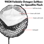 Compact and lightweight softbox for flash photography