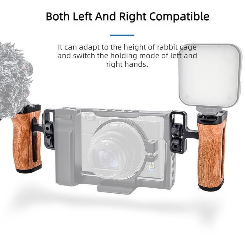 3/8 arri thread wooden handgrip