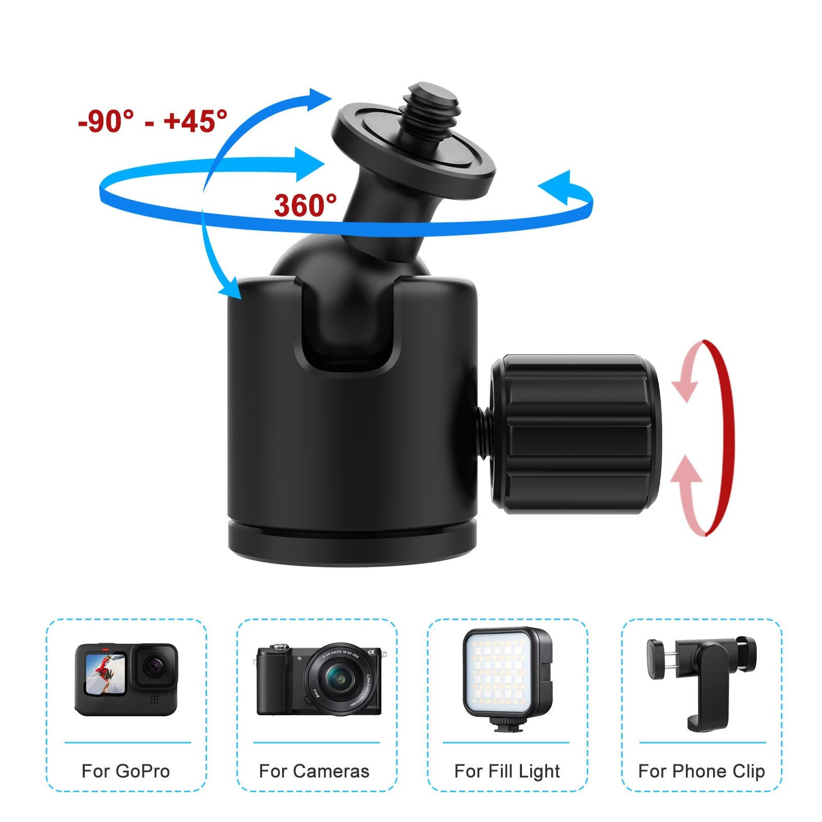 Adjustable magnetic suction cup stand for phone and camera use