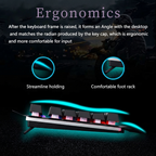 Ergonomic wired gaming keyboard with RGB lighting for fast and comfortable typing