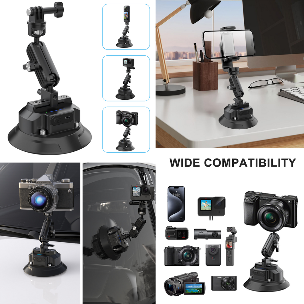 auto pressure maintaining electric suction camera mount