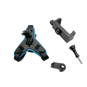 Helmet mount kit with phone clamp for GoPro, Insta360 X series and DJI Action