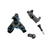 Helmet mount kit with phone clamp for GoPro, Insta360 X series and DJI Action