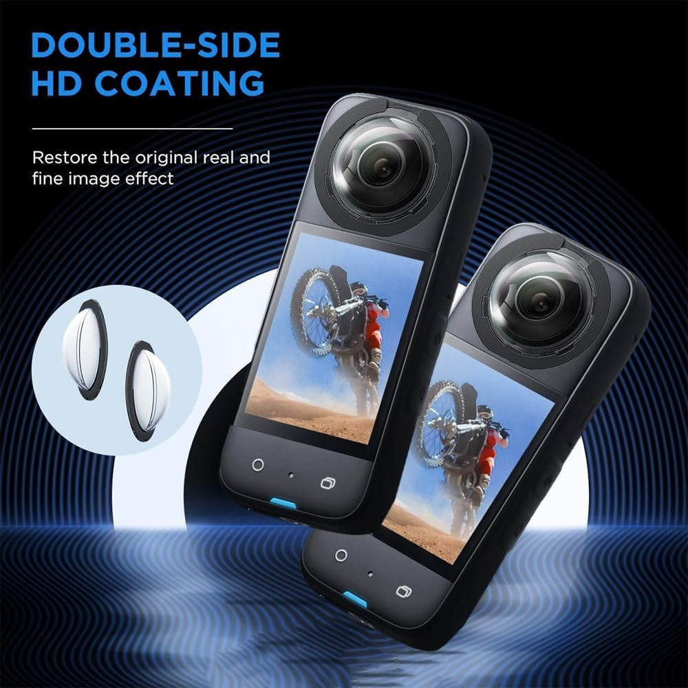 Insta360 X3 lens protector adhesive mount design