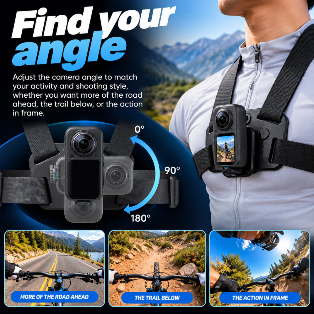 Insta360 X3 Wearable Chest Mount for Outdoor Activities