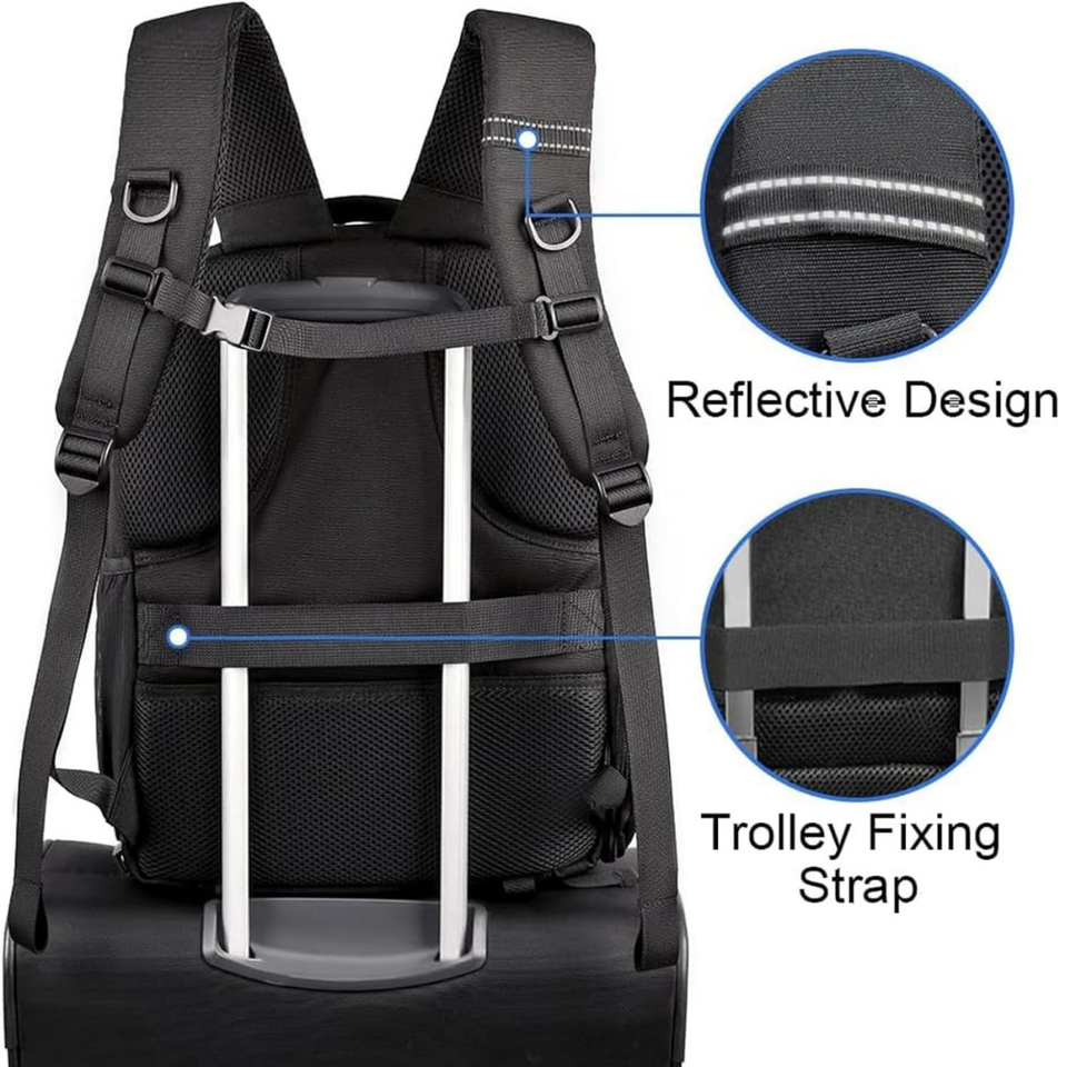 padded interior fits 2 cameras 7 lenses and photography accessories