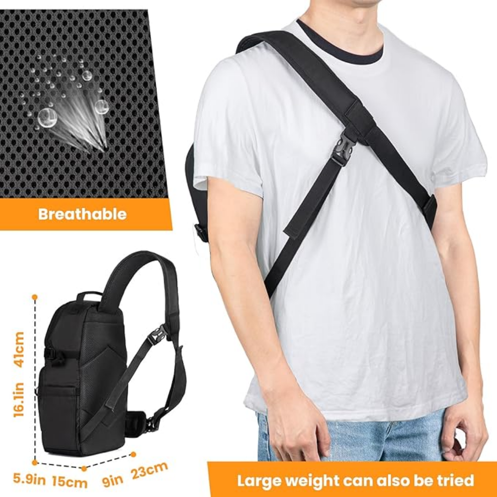 compact photography sling backpack for mirrorless cameras