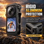 Aluminum Camera Cage for Insta360 X6 magnetic mounting system