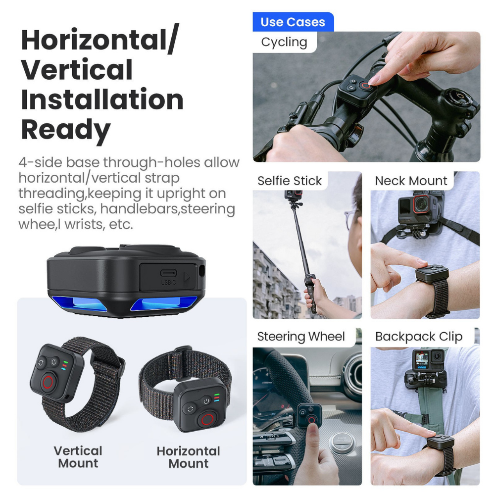 usb c rechargeable action camera remote
