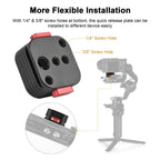DSLR tripod mount adapter with anti-slip rubber and metal base